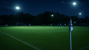 TSV Solln Fussballfeld mit Flutlicht